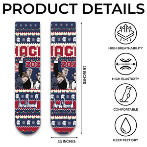 Trump Maga 2024 - Trump F*ght Christmas Socks N369 HA75 64104