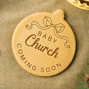 Custom Name Baby Coming Soon Cookie Stamp - Personalized Baking Gift for Baby Shower HO82 903052