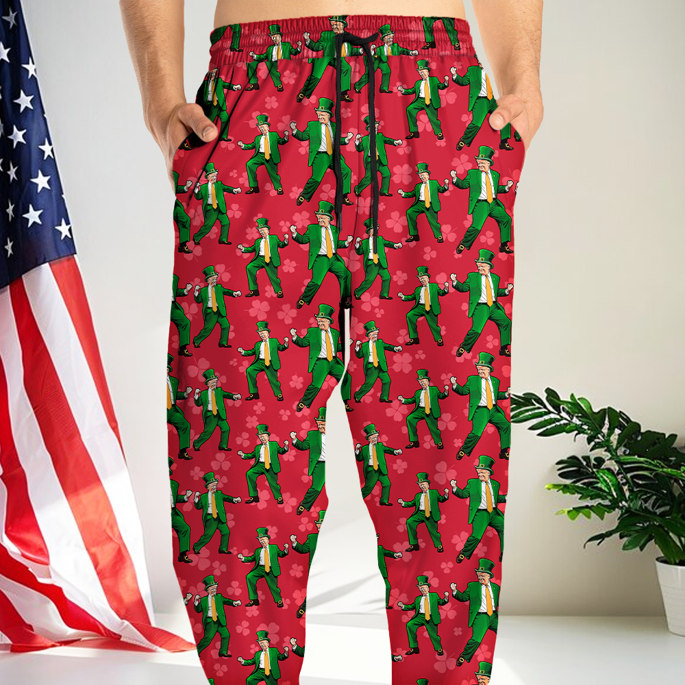 Personalized Trump St Patrick's Day Dancing Sweatpants Gift For Trump Lovers N304 HO82 65600