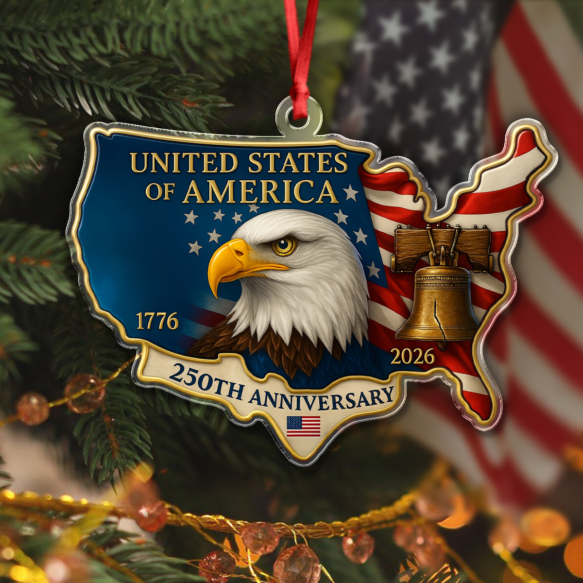 United States 250th Anniversary Acrylic Ornament HA75 897806