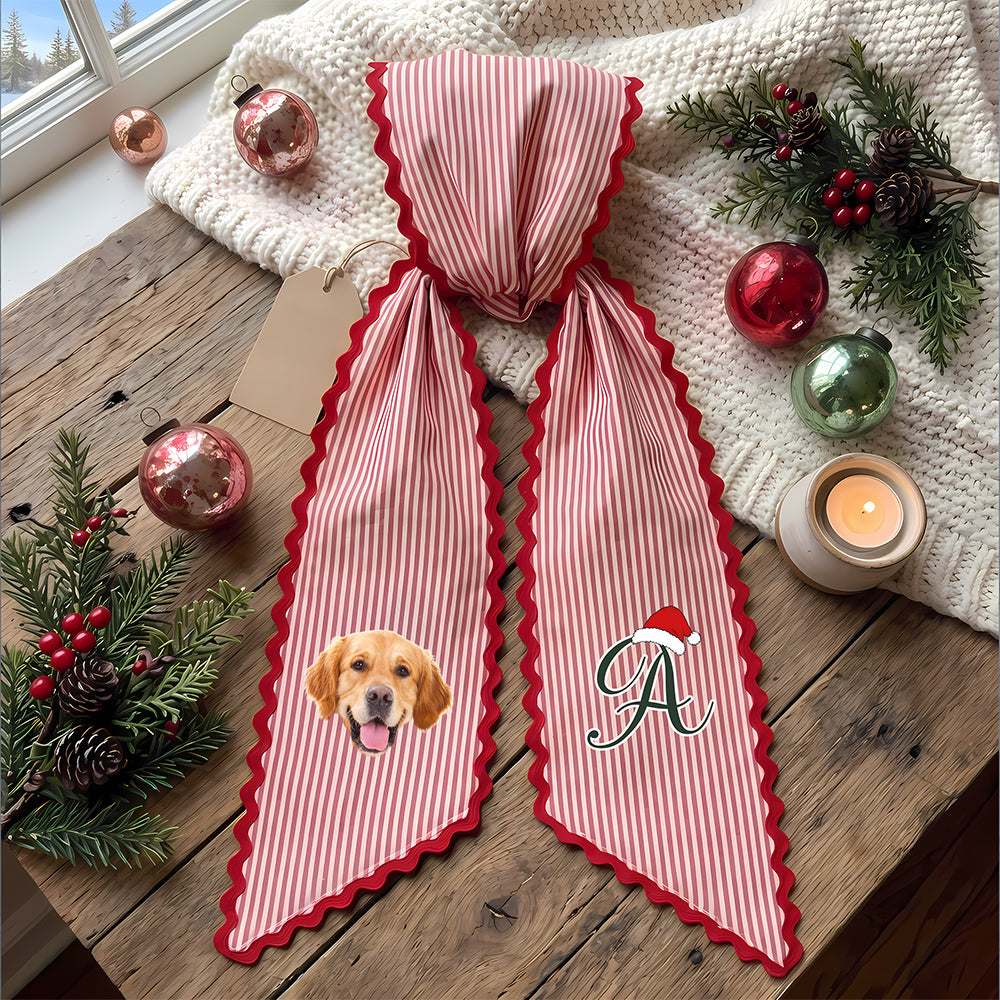 Custom Pet Photo Christmas Wreath Sash Decoration Gift for Pet Lovers TH10 170827