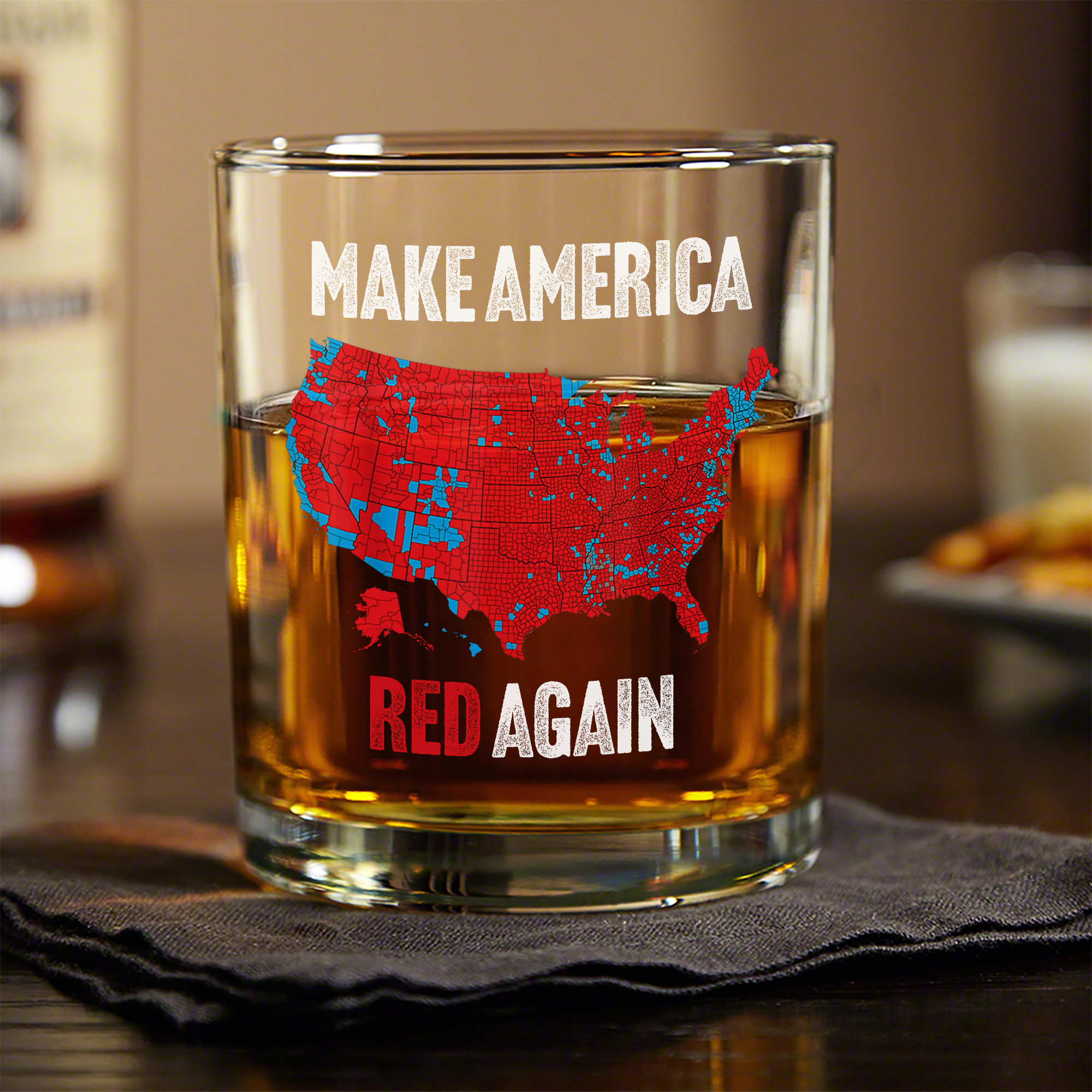 Make America Red Again Whiskey Glass Gift for Trump Lovers HA75 67092