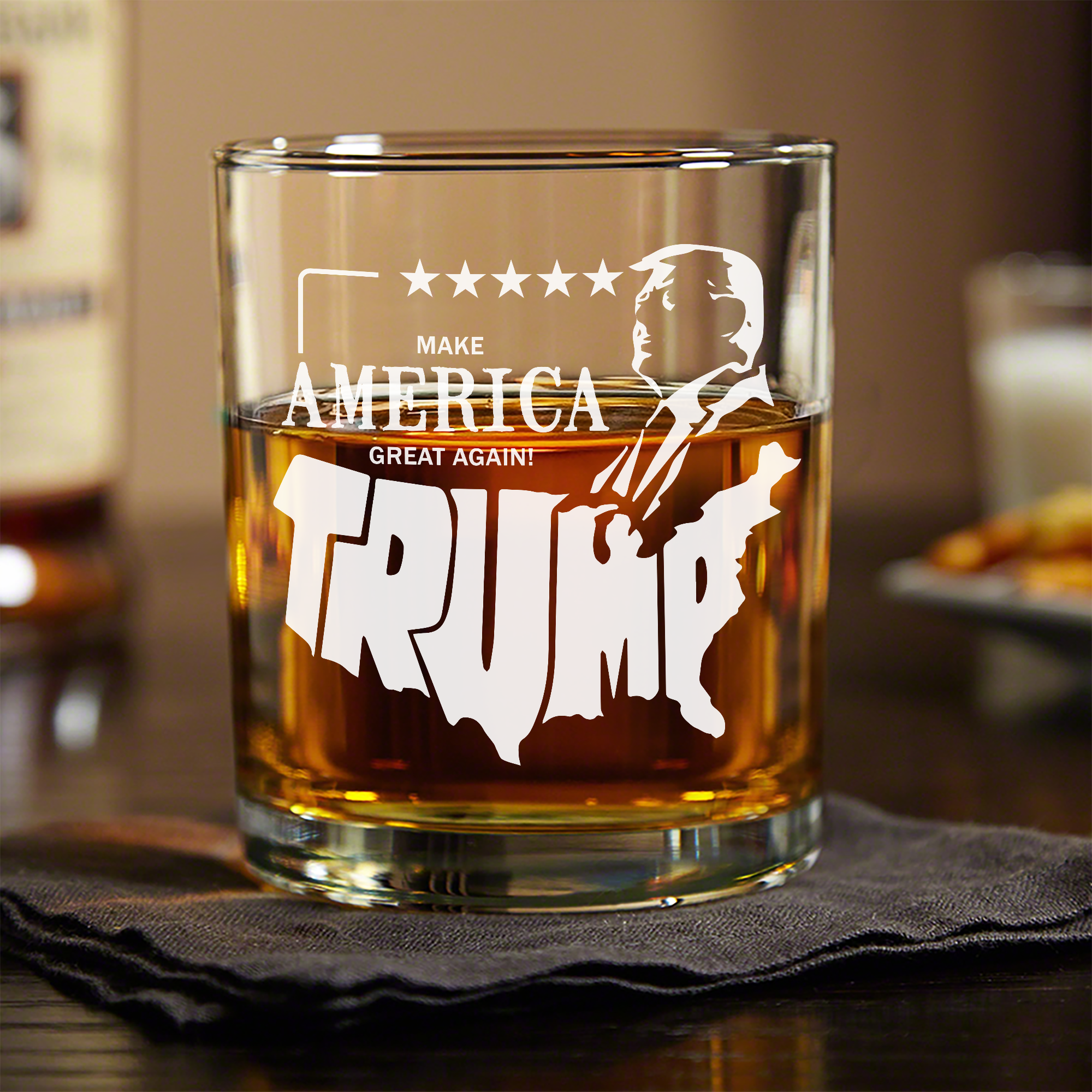 Trump's Success in Making America Great Again Christmas Rock Glass LM32 63749