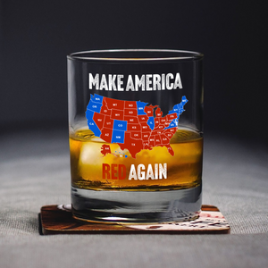 Make America Red Again Whiskey Glass Gift for Trump Lovers HA75 67092