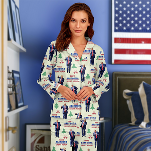 Trump Dancing Crazy Make America Great Again Christmas Pajamas LM32 63985