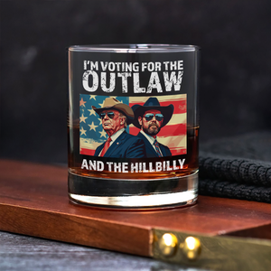 I'm Voting For The Outlaw And The Hillbilly Trump Vance Rock Glass HA75 63610