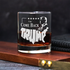 Trump's Come Back as the 47th President - The Boss Returns Rock Glass LM32 63751