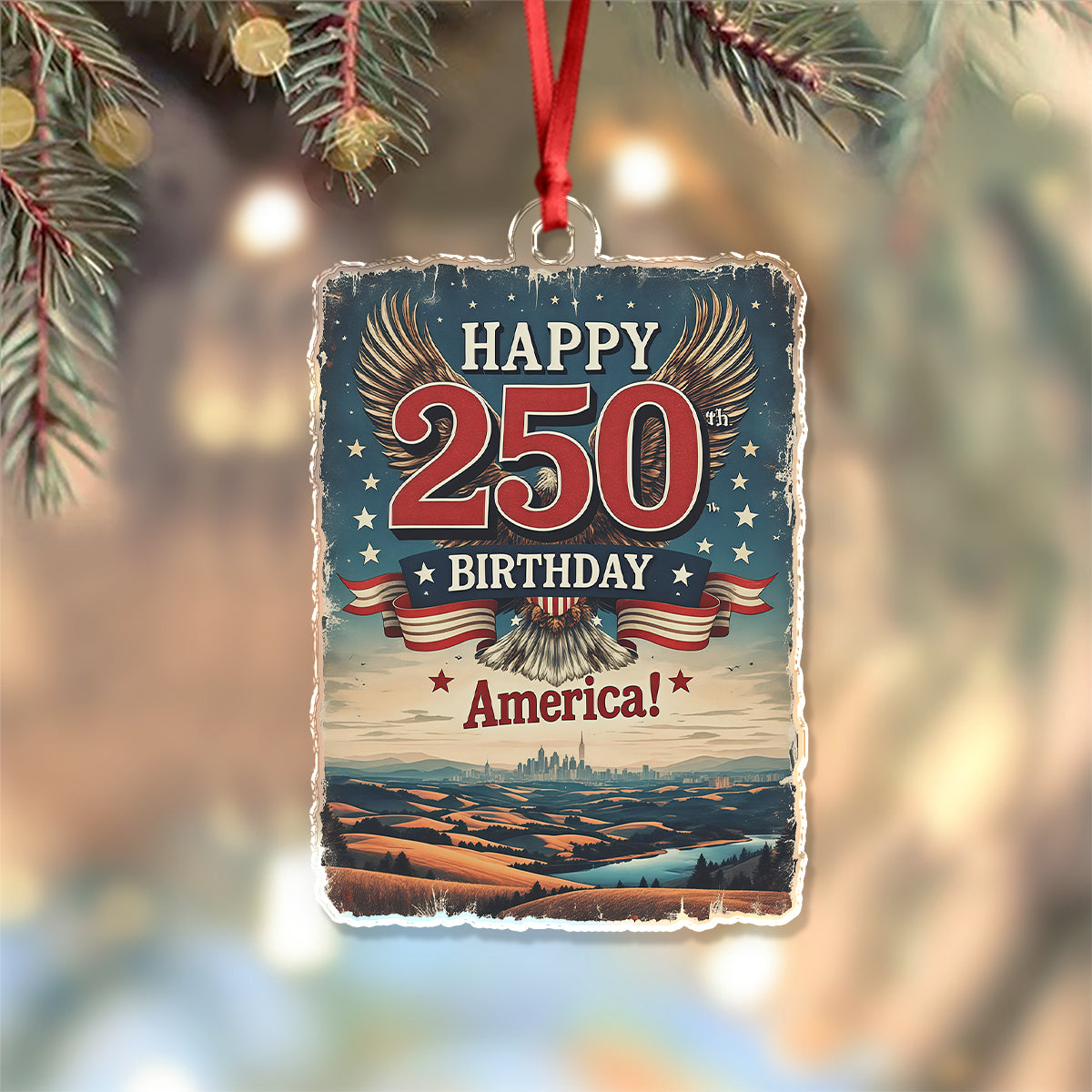 Happy 250 Birthday America Acrylic Ornament TH10 894787