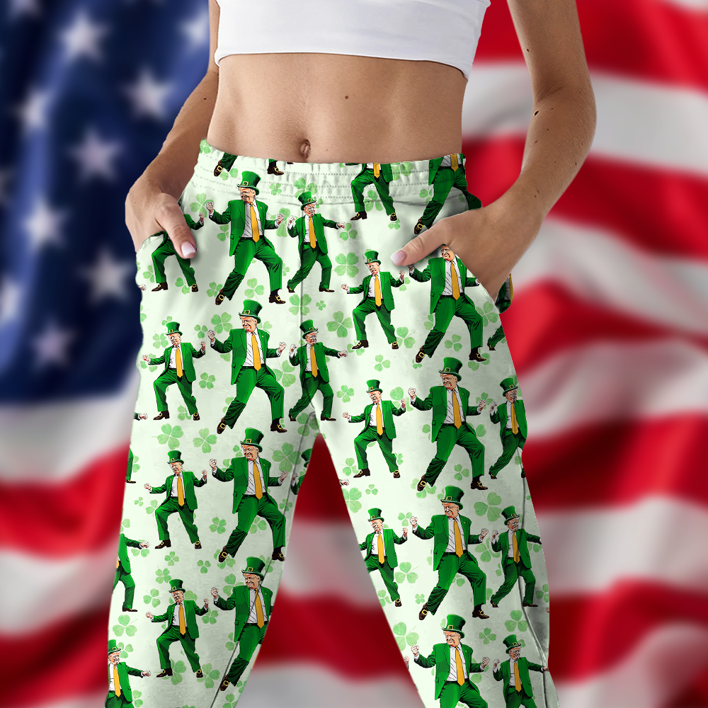 Personalized Trump ST Patrick's Day Dancing Pajamas Gifts For Trump Lovers N304 HO82 65602