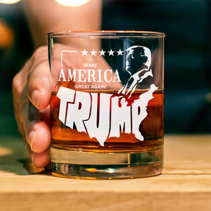 Trump's Success in Making America Great Again Christmas Rock Glass LM32 63749