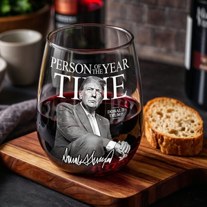 Trump's Time Person of the Year Wine Glass MAGA Gift HA75 67210