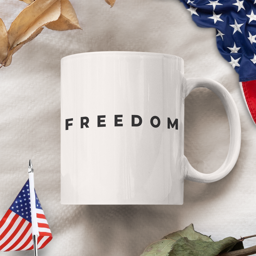 Charlie Kirk Freedom White Mug HA75 64470