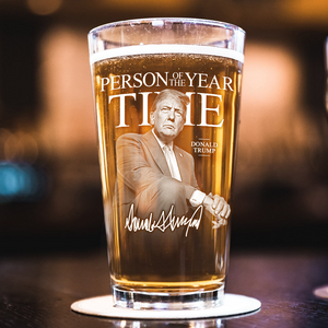 Trump's Time Person of the Year Print Beer Glass HA75 64194