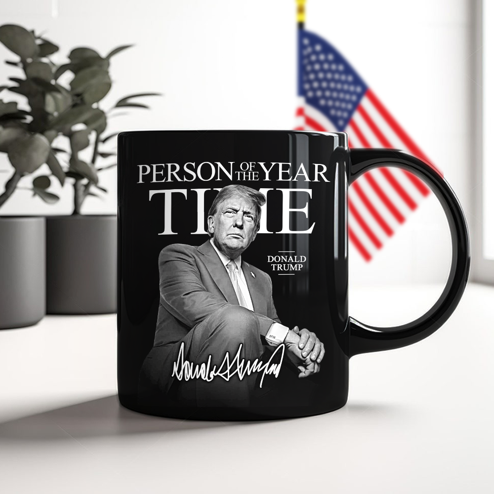Trump's Time Person of the Year Black Mug HA75 64196