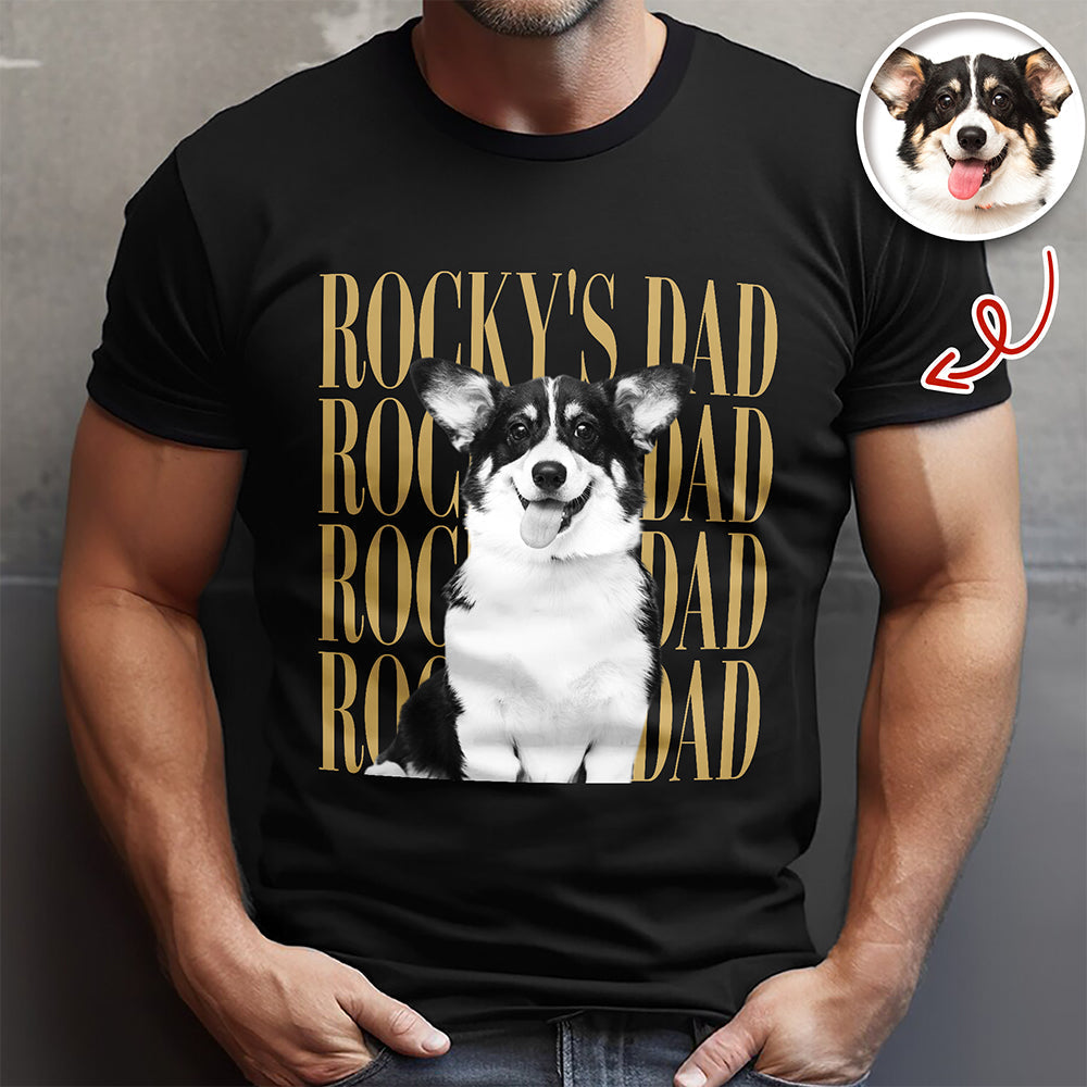 Personalized Vintage Photo Dog Dad, Dog Mom, Cat Dad, Cat Mom Comfort Shirt HA75 921448