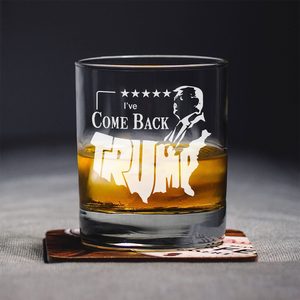 Trump's Come Back as the 47th President - The Boss Returns Rock Glass LM32 63751