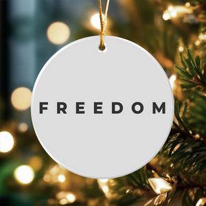 Charlie Kirk Freedom Ceramic Ornament HA75 64524