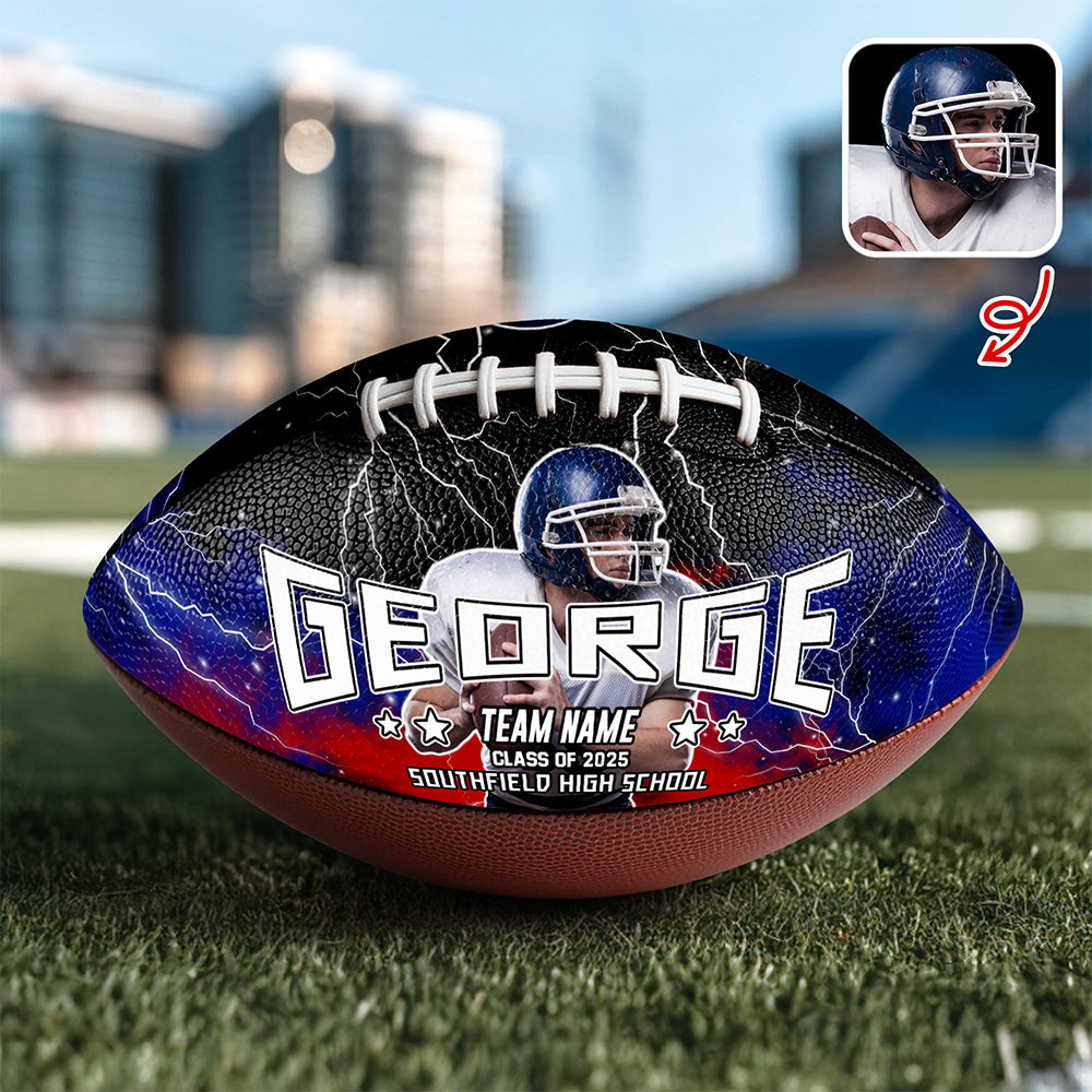 Custom Photo, Text And Color Football Ball Gift For Football Lover CH07 895516