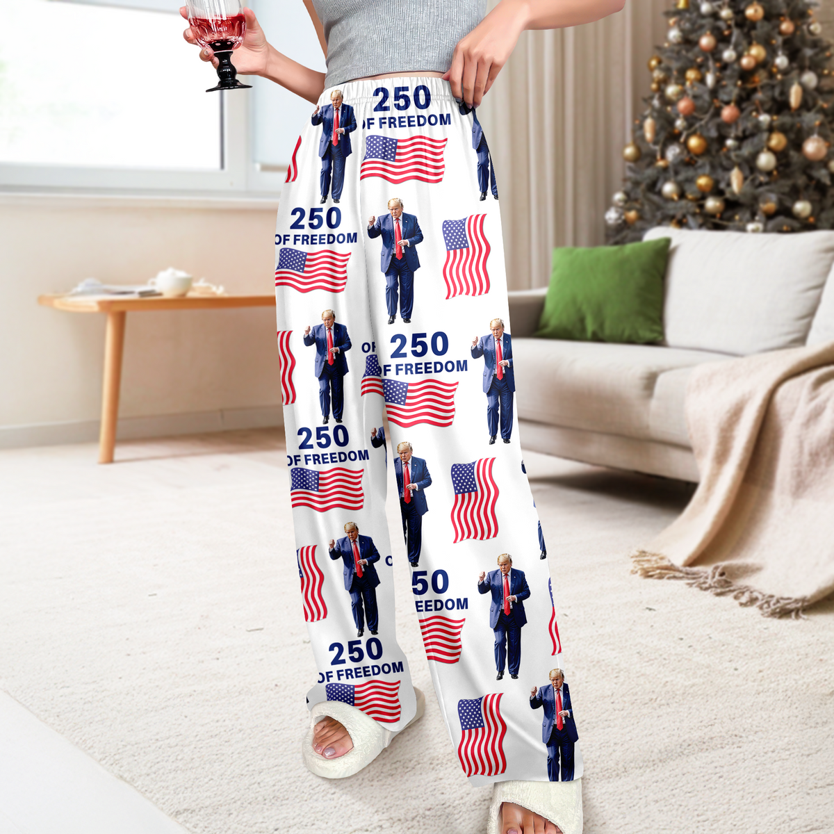 Custom Photo With Trump America 250 Years Politics Sweatpants LM32 895845