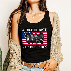 Charlie Kirk Memorial A True Patriot American Flag Tanktop CH07 67454
