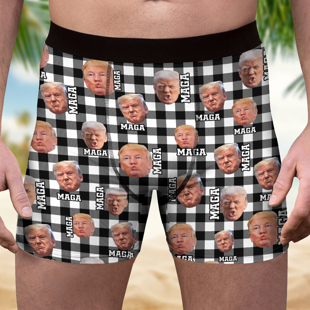 Custom Trump Photo Trump MAGA Men's Boxer Funny Gift HA75 67194