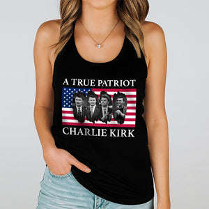 Charlie Kirk Memorial A True Patriot American Flag Tanktop CH07 67454