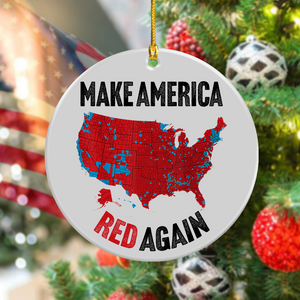 Make America Red Again Ceramic Ornament Gift for Trump Lovers HA75 67096