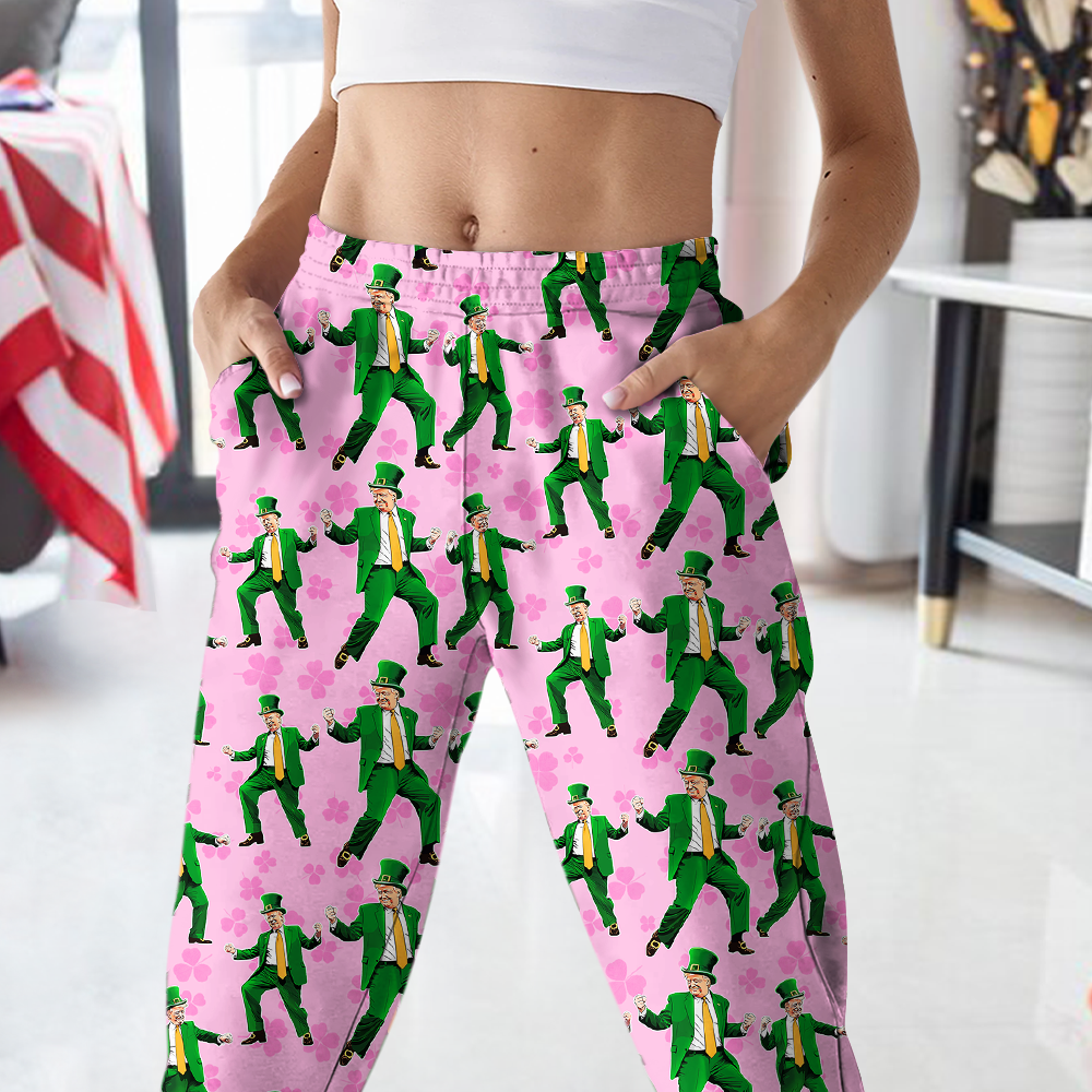Personalized Trump ST Patrick's Day Dancing Pajamas Gifts For Trump Lovers N304 HO82 65602