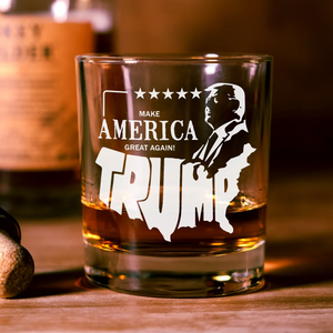 Trump's Success in Making America Great Again Christmas Rock Glass LM32 63749