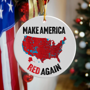 Make America Red Again Ceramic Ornament Gift for Trump Lovers HA75 67096