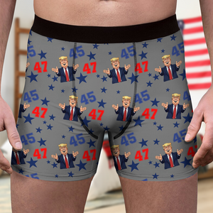 Funny Trump 45 47 Men's Boxer Gift For Trump Supporters HA75 64276