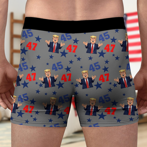 Funny Trump 45 47 Men's Boxer Gift For Trump Supporters HA75 64276