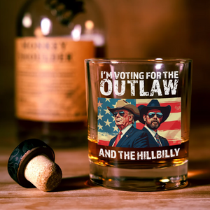 I'm Voting For The Outlaw And The Hillbilly Trump Vance Rock Glass HA75 63610