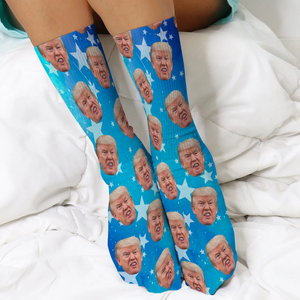 President Trump Galaxy Socks Christmas Gift N369 HA75 64120