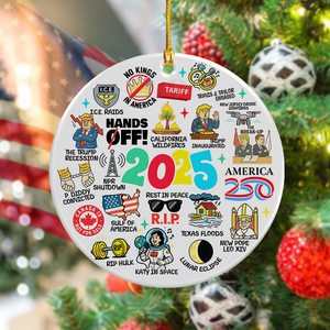 2025 Commemorative | Craziest Events of 2025 Christmas Ceramic Ornament LM32 65813
