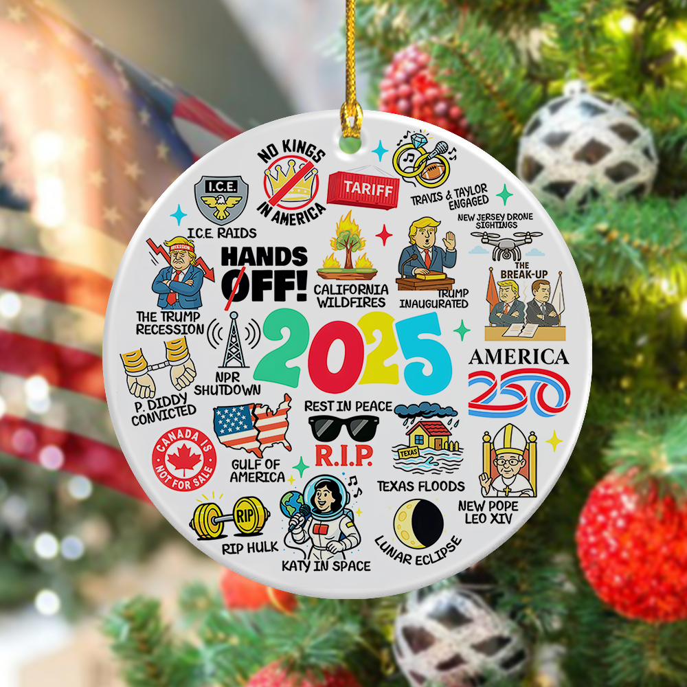 2025 Commemorative | Craziest Events of 2025 Christmas Ceramic Ornament LM32 65813