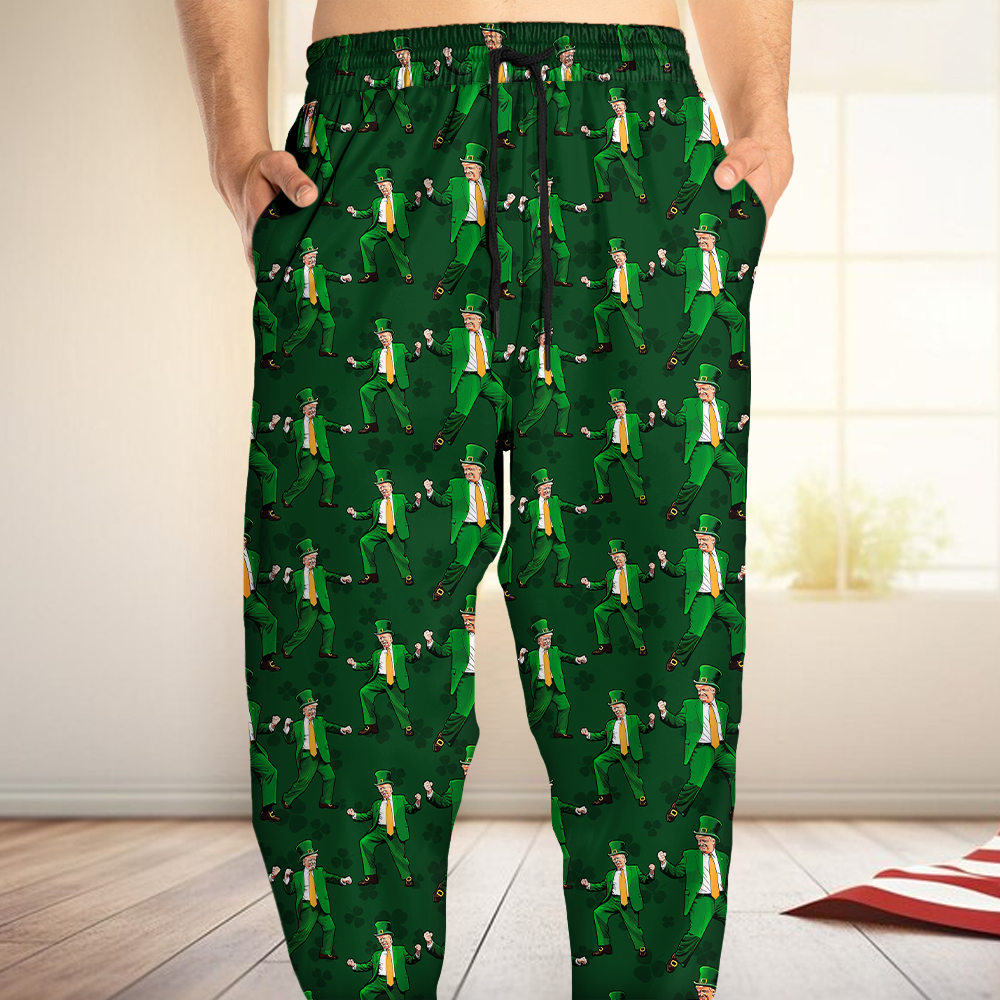 Personalized Trump St Patrick's Day Dancing Sweatpants Gift For Trump Lovers N304 HO82 65600