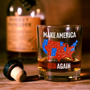 Make America Red Again Whiskey Glass Gift for Trump Lovers HA75 67092