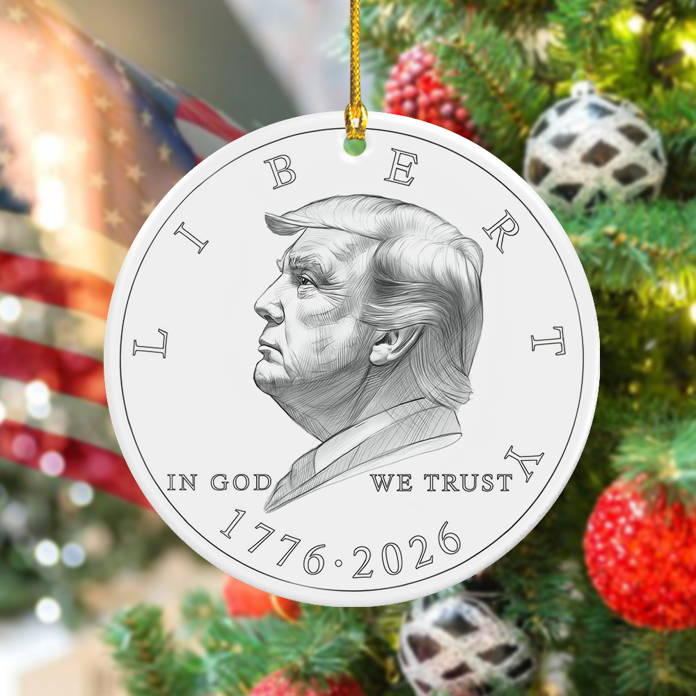 Trump Liberty In God - We Trust Ceramic Ornament Independence Day LM32 65803