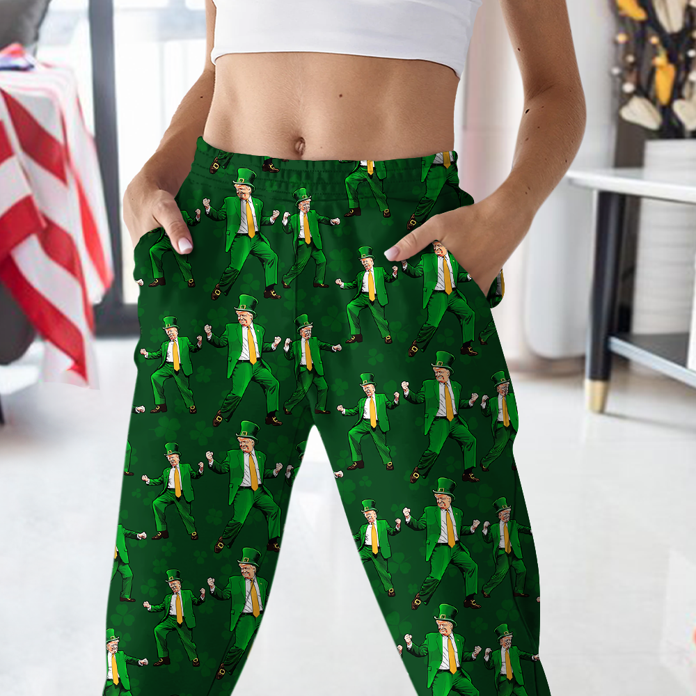 Personalized Trump ST Patrick's Day Dancing Pajamas Gifts For Trump Lovers N304 HO82 65602