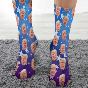 President Trump Galaxy Socks Christmas Gift N369 HA75 64120