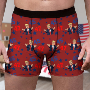 Funny Trump 45 47 Men's Boxer Gift For Trump Supporters HA75 64276