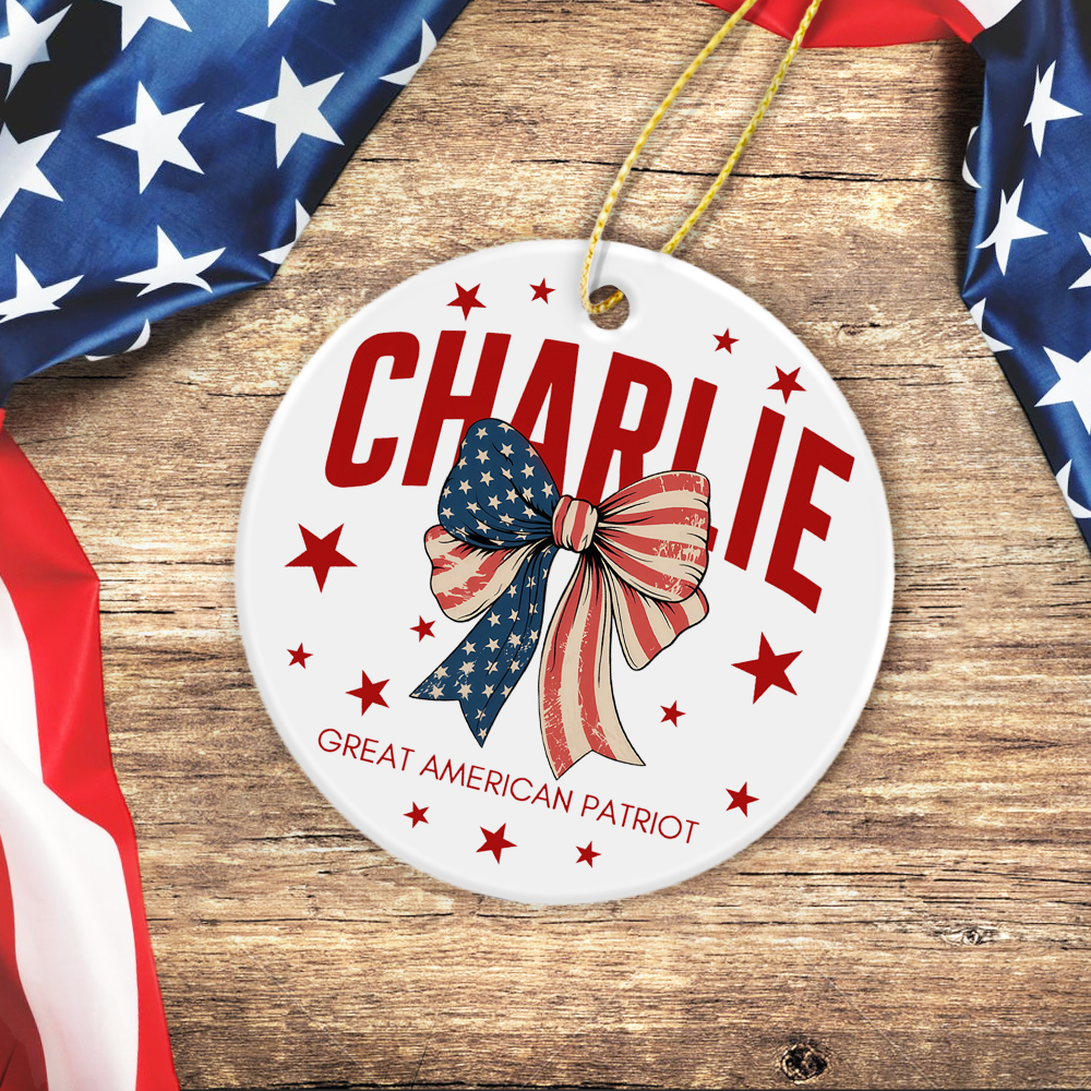 Justice For Charlie Kirk - Great American Patriot Ceramic Ornament LM32 65659