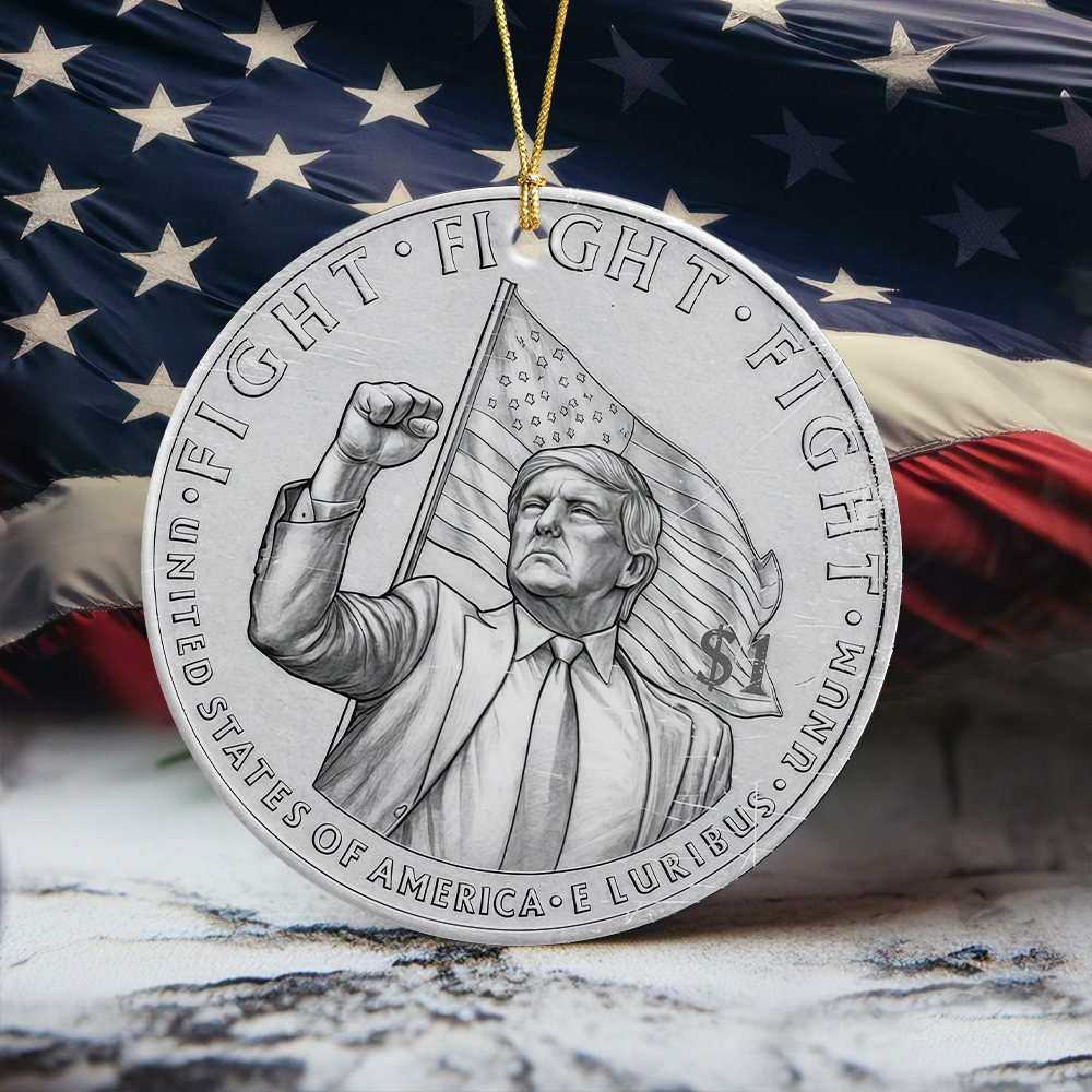 Trump Fight - America 250 Ceramic Ornament Independence Day LM32 65805