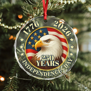 250 years of America American Independence Day Glass Ornament HA75 897120