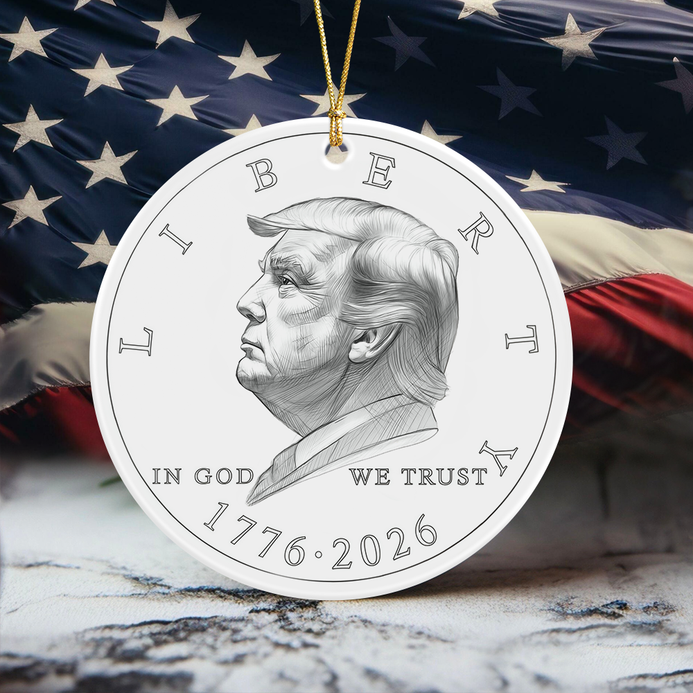 Trump Liberty In God - We Trust Ceramic Ornament Independence Day LM32 65803