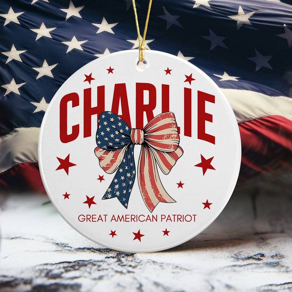 Justice For Charlie Kirk - Great American Patriot Ceramic Ornament LM32 65659