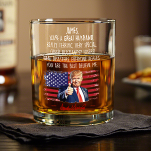 Trump Boyfriend For Him Funny Birthday Anniversary Valentine Christmas Print Whiskey Glass HO82 65528