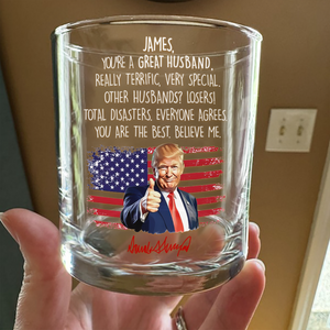 Trump Boyfriend For Him Funny Birthday Anniversary Valentine Christmas Print Whiskey Glass HO82 65528