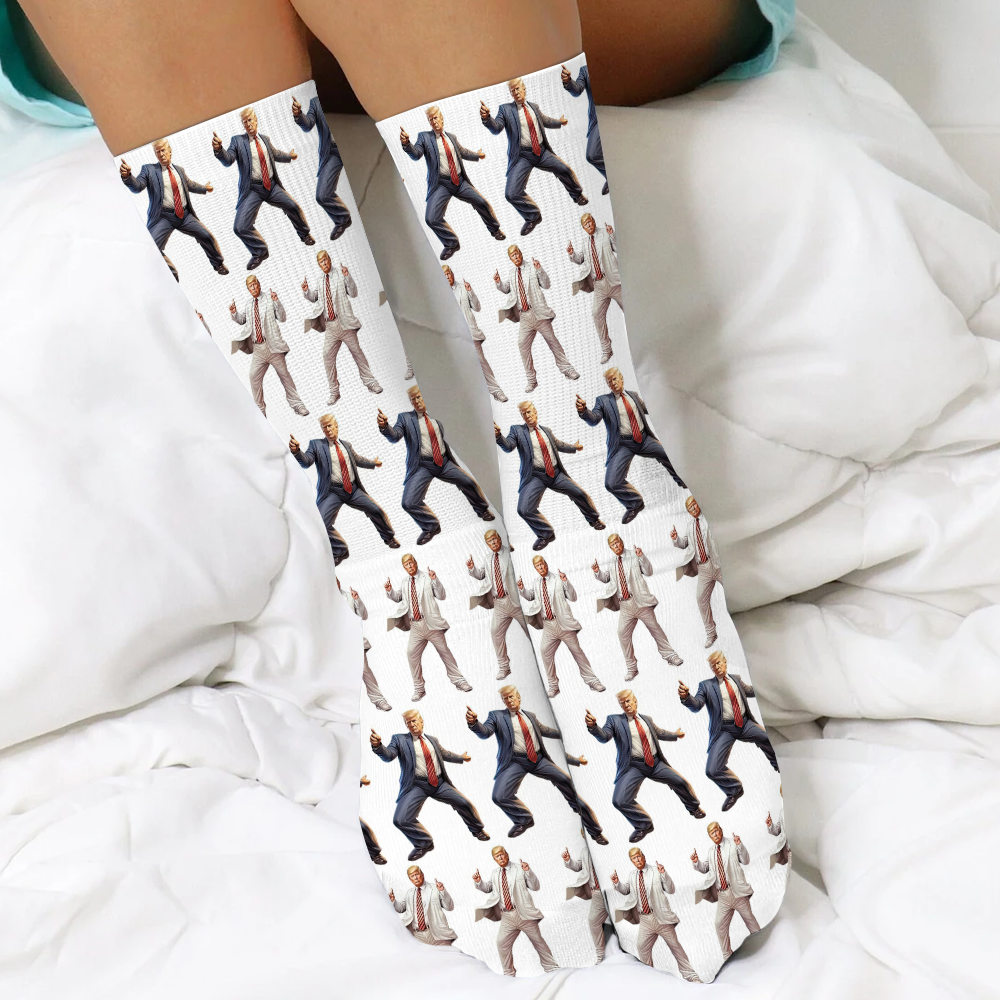 Trump Cartoon MAGA Funny Socks N369 HA75 64086